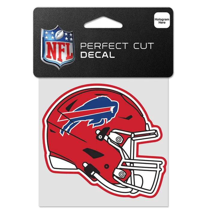 Buffalo Bills Red Helmet Perfect Cut Color Decal 4" x 4"