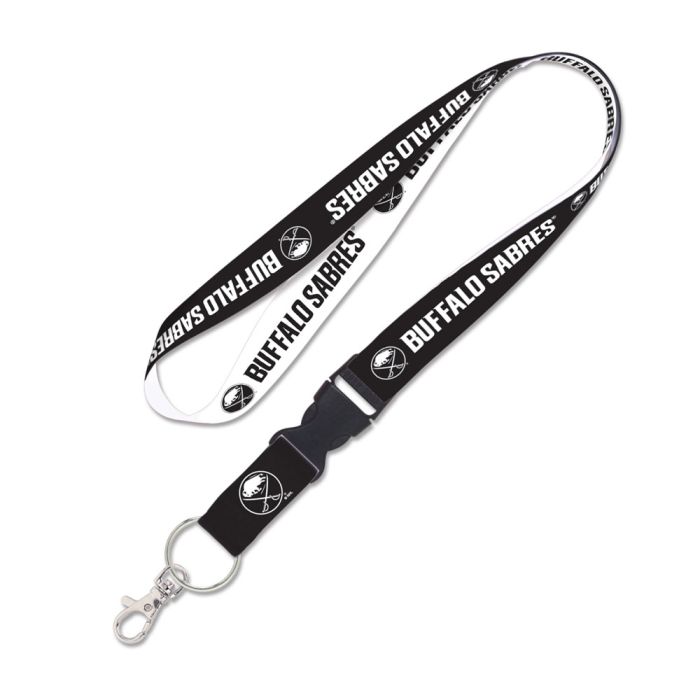 Buffalo Sabres Black and White Lanyard