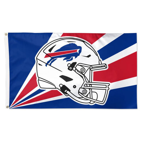 Buffalo Bills White Helmet Deluxe Flag - 3' x 5'