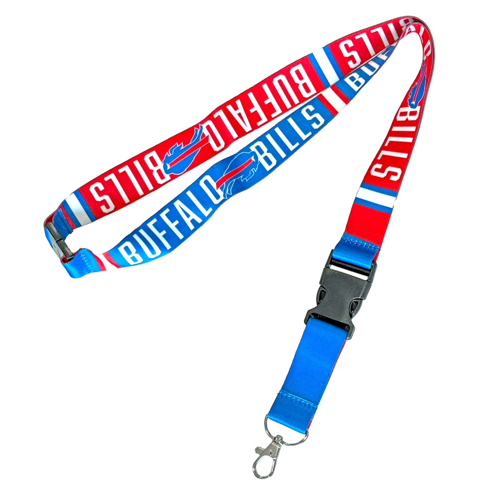Buffalo Bills Red and Blue Snap Clip Lanyard