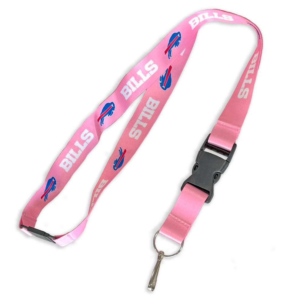 Buffalo Bills Pink Snap Clip Lanyard