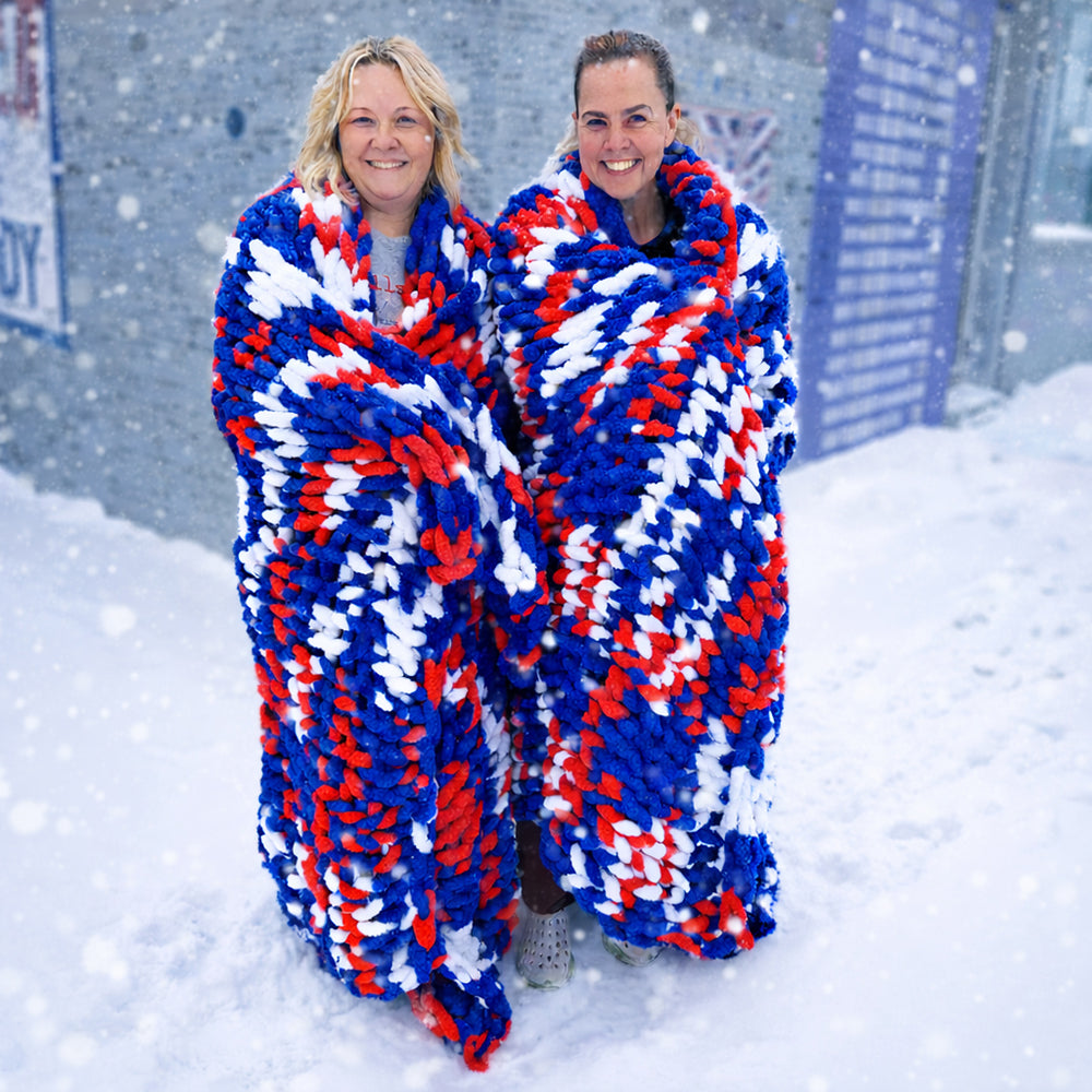 Buffalo Football Chenille Chunky Cable Knit Blanket - 50