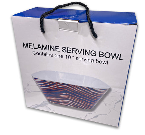 Mafia Stripes 10" Melamine Large Serving Bowl