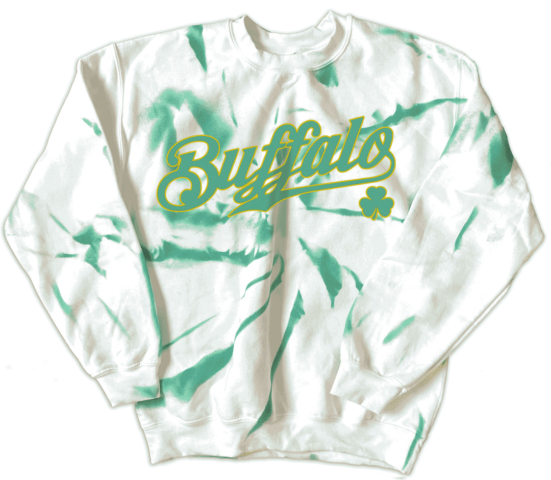 Buffalo Irish Script Tie Dye - Crewneck Sweatshirt