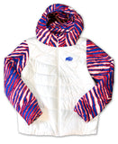 Mafia Stripes - Ladies White Puffer Jacket