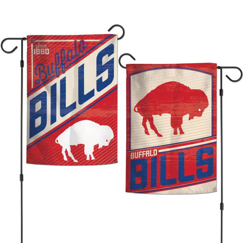 Buffalo Bills / Classic Logo Retro Garden Flag 2 Sided