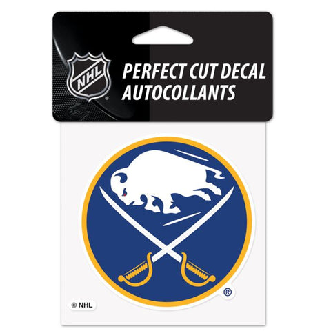 BUFFALO SABRES PERFECT CUT COLOR DECAL 4" X 4"