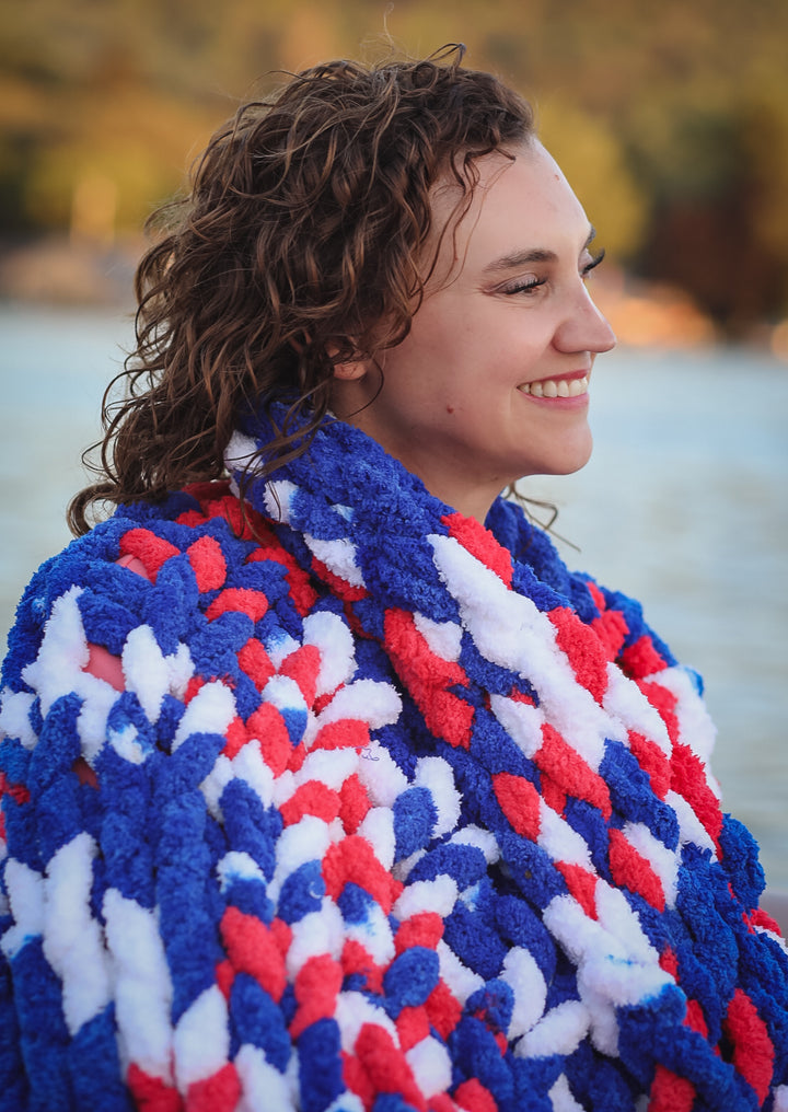 Buffalo Football Chenille Chunky Cable Knit Blanket - 50" x 60"