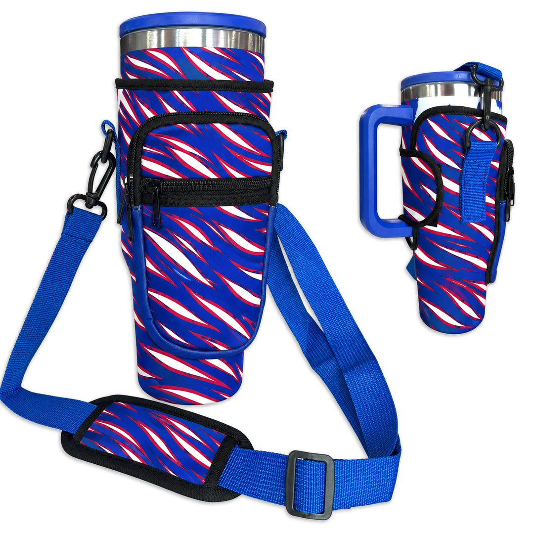 Mafia Stripes 40oz Tumbler Neoprene Carrier Sling Tote