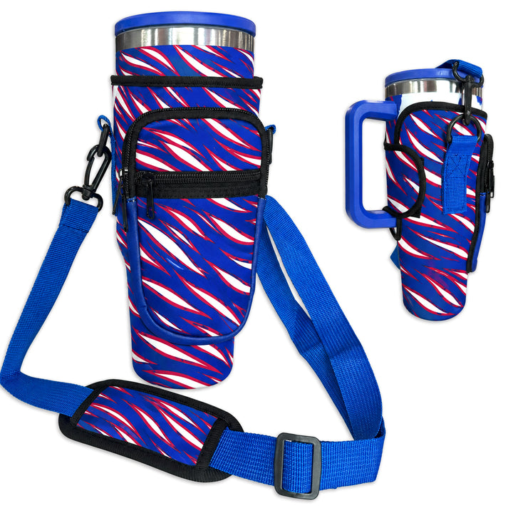 Mafia Stripes 40oz Tumbler Neoprene Carrier Sling Tote