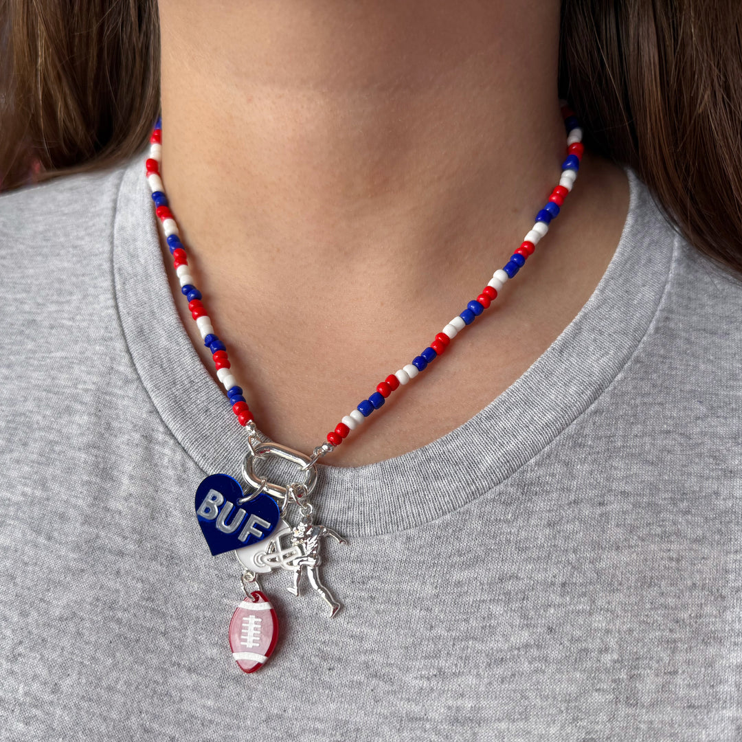 Buffalo Football Charm Necklace