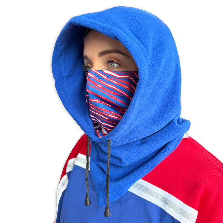 Fleece Drawstring Hooded Gaiter