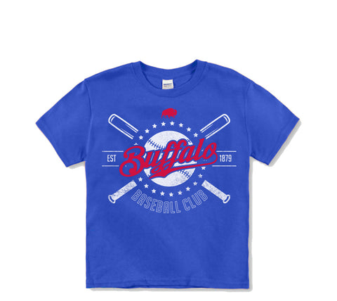 Retro Buffalo Baseball - Youth Kids T shirt