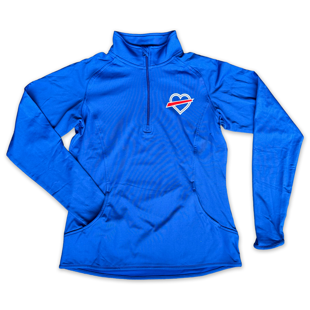 Buffalo Heart Ladies Dryfit 1/4 Zip Pullover