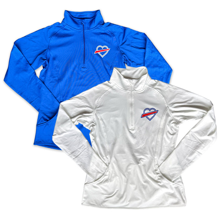 Buffalo Heart Ladies Dryfit 1/4 Zip Pullover