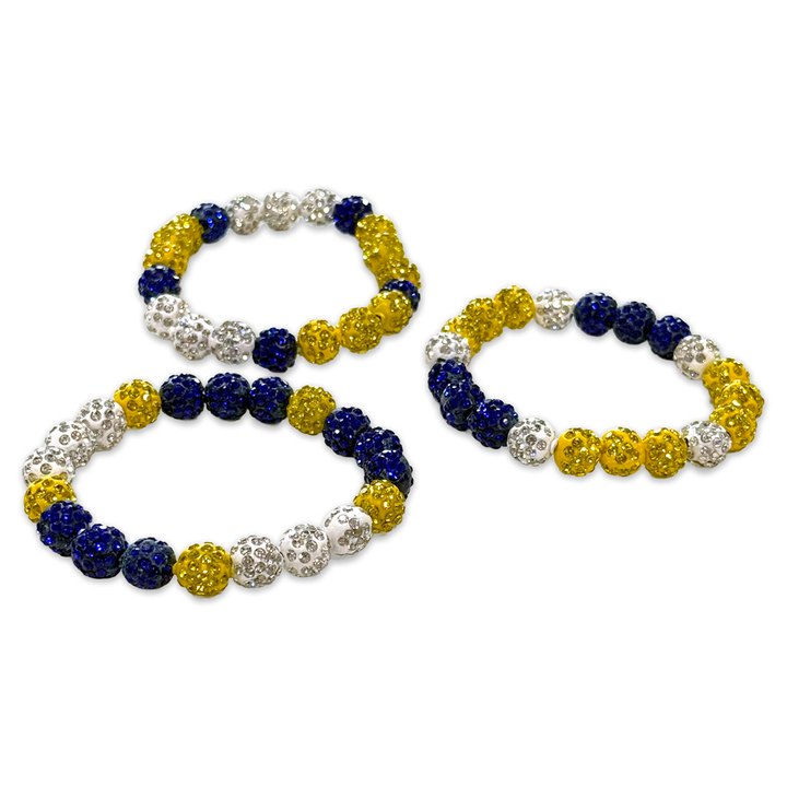 Buffalo Hockey Beaded Sparkle Bracelets - 3 Pack