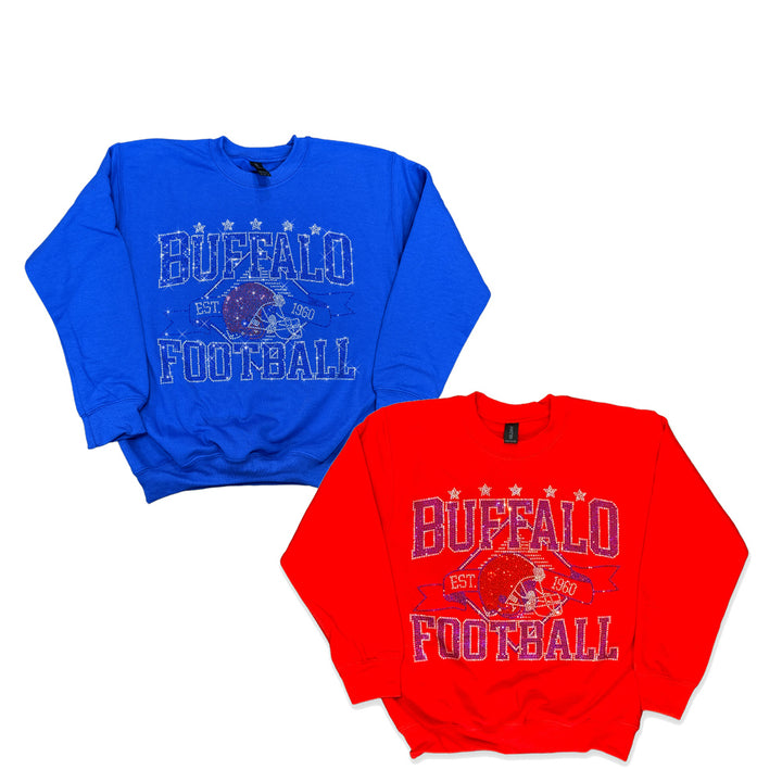 Buffalo Classic Football Sparkle Crew YOUTH