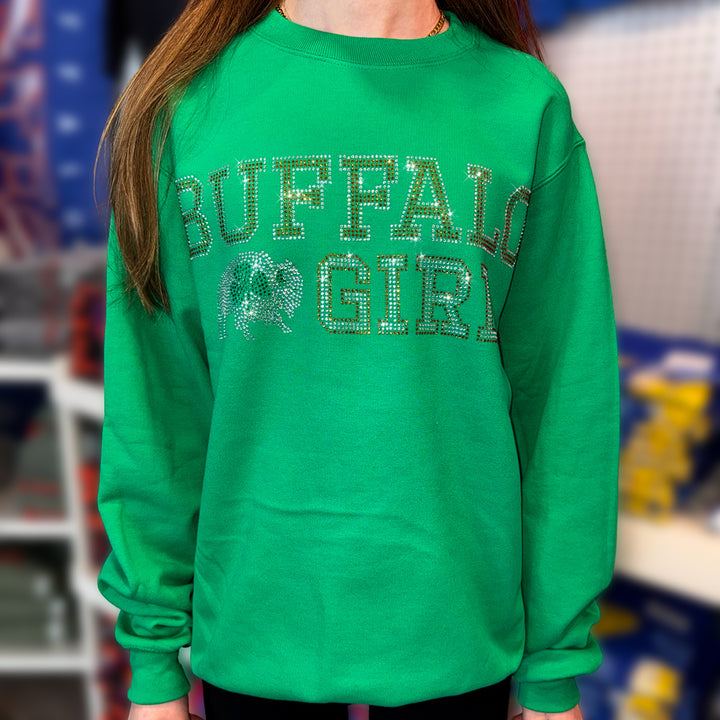 NEW - Buffalo Girl Sparkle Crew - Irish
