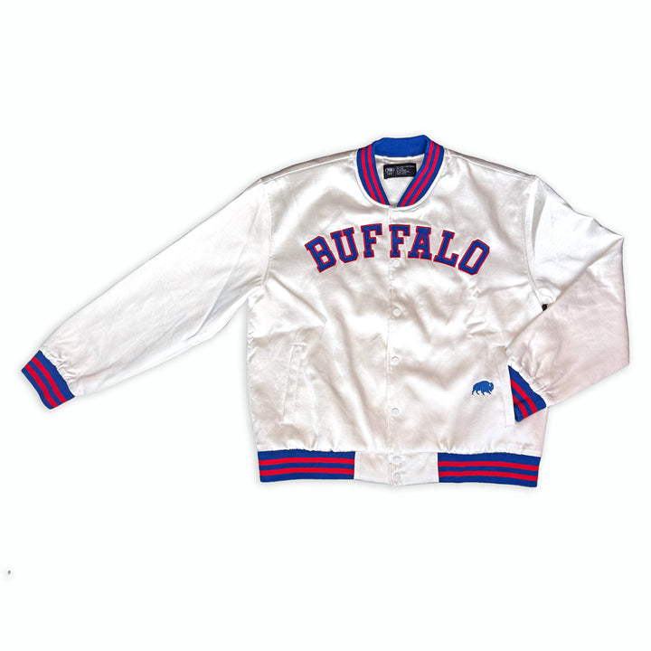 Buffalo Satin Bomber Jacket - White