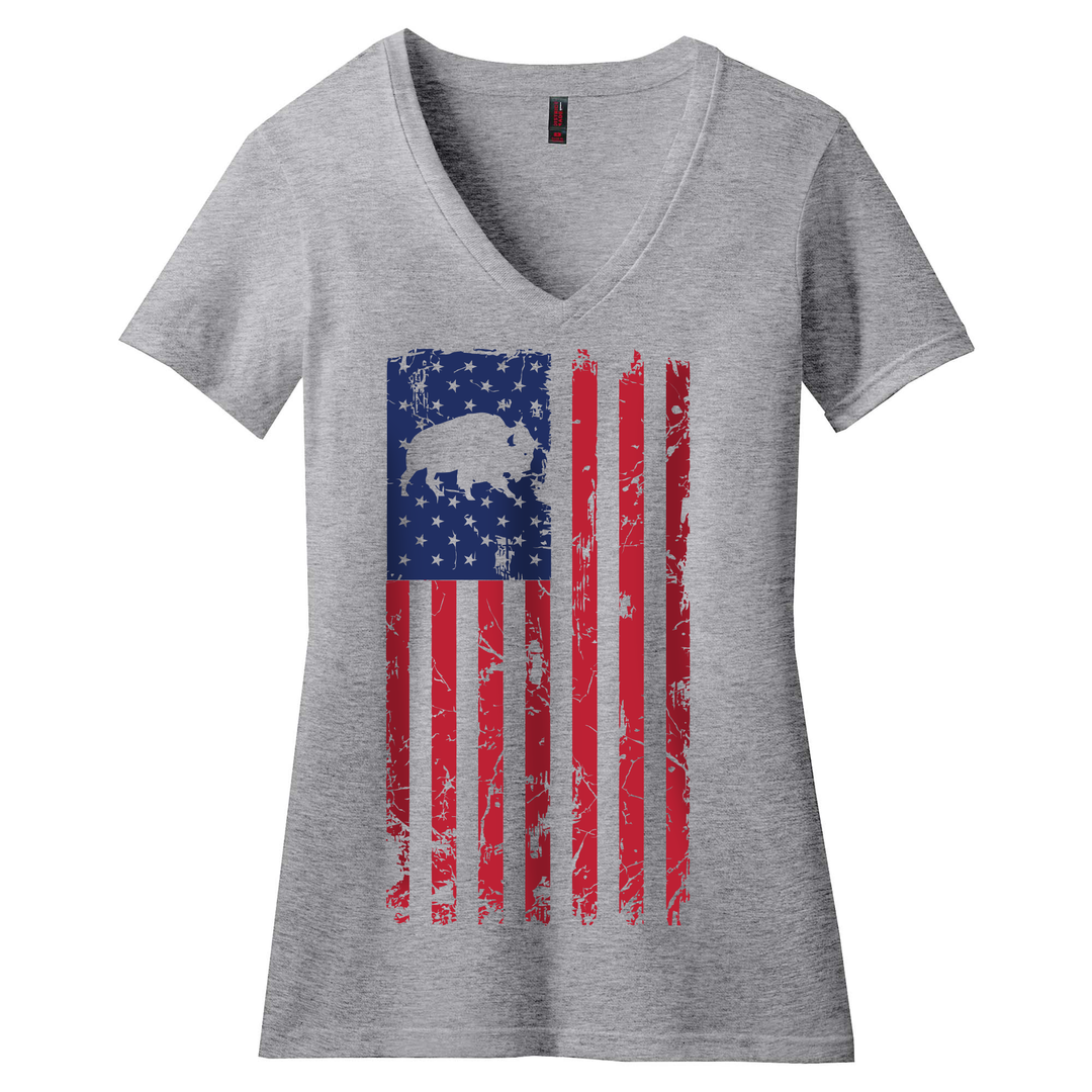 Buffalo USA Flag - Gray