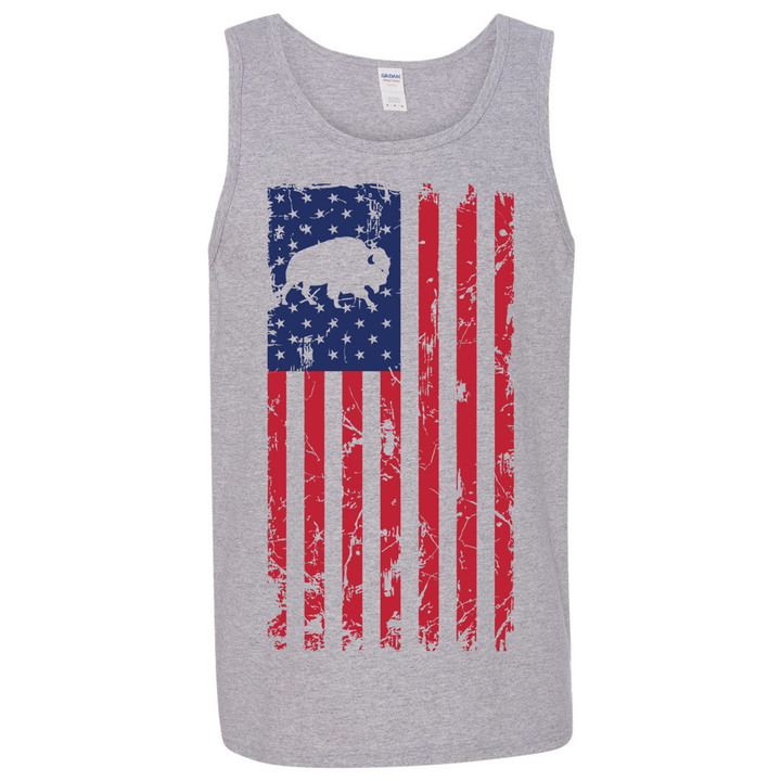 Buffalo USA Flag - Gray