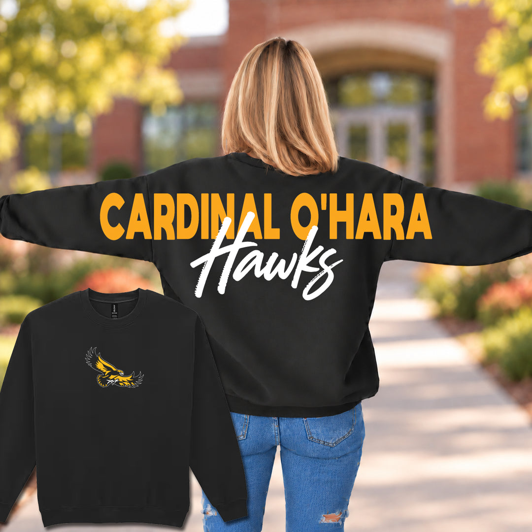 Cardinal O'Hara Hawks Wingspan - Crewneck Sweatshirt