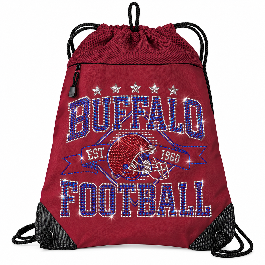 Sparkle Drawstring Red Bag