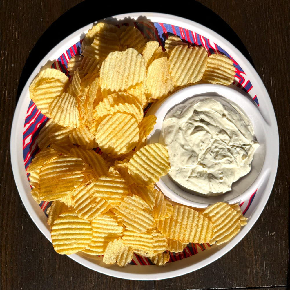 Mafia Stripes Melamine Chip & Dip Platter
