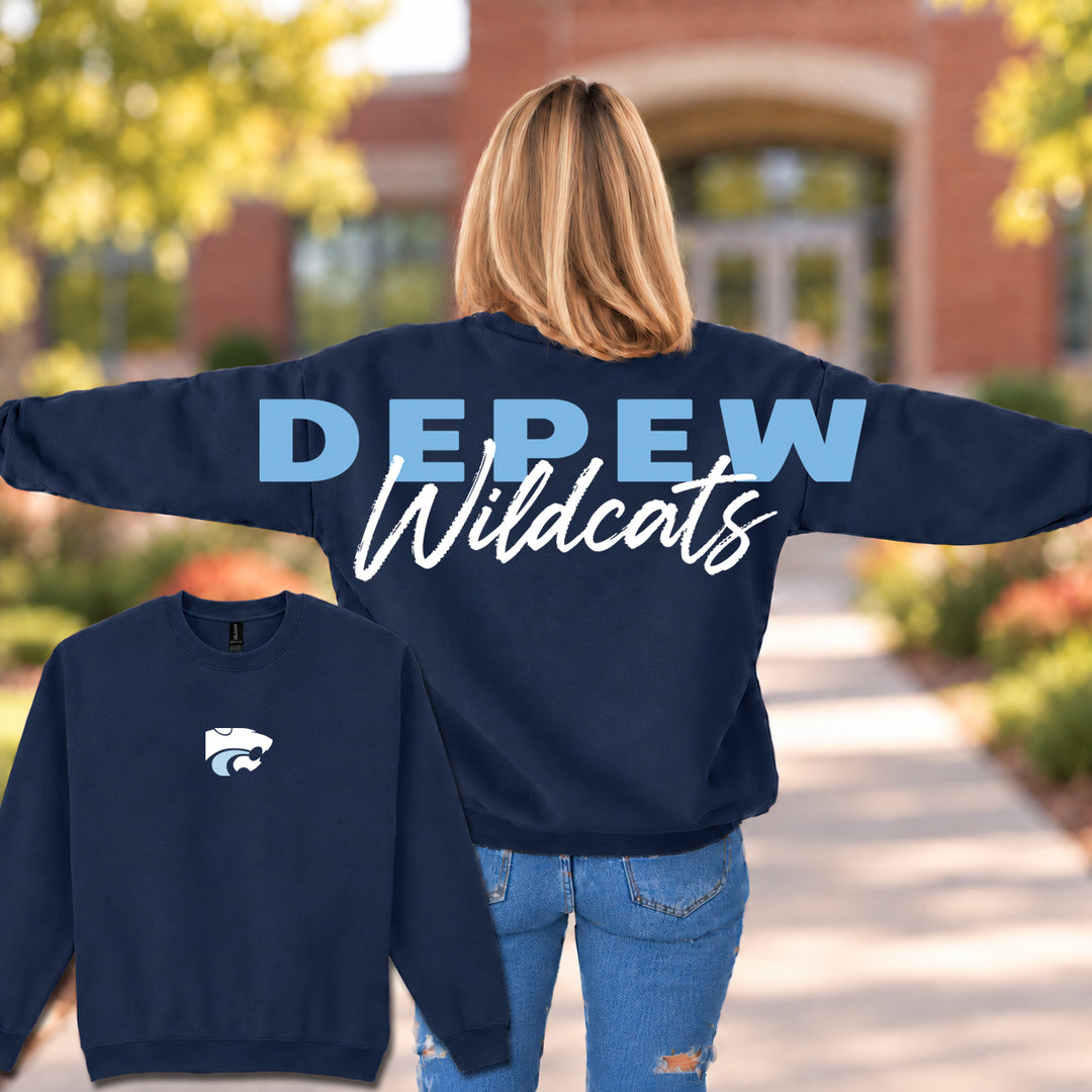 Depew Wildcats Wingspan  - Crewneck Sweatshirt