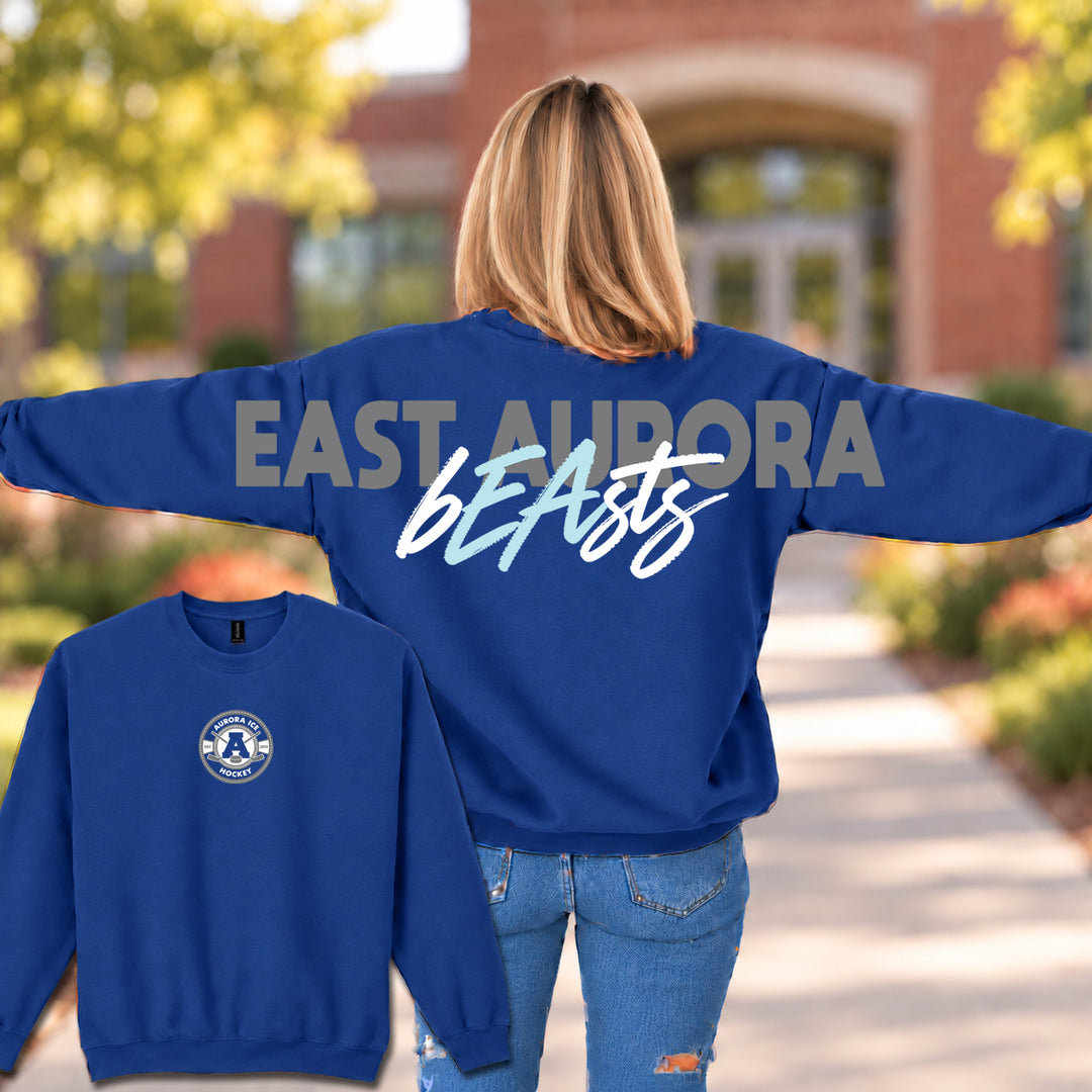 East Aurora Beasts Hockey Wingspan - Crewneck Sweatshirt