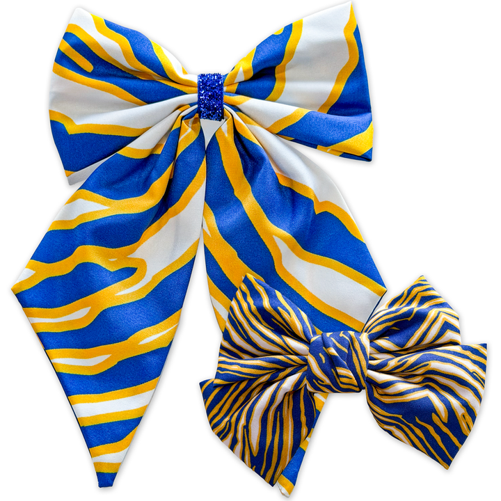 Hockey Stripes Hair Bows