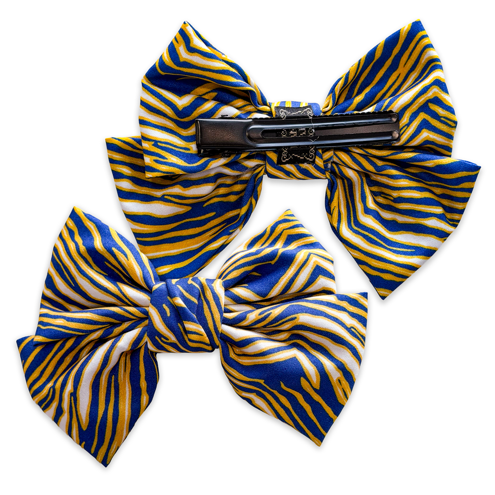 Hockey Stripes Hair Bows