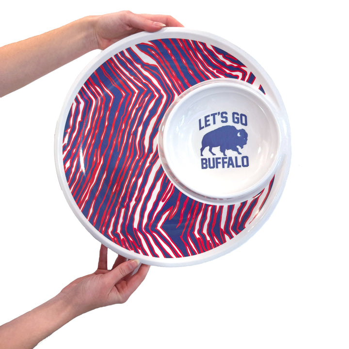 Mafia Stripes Melamine Chip & Dip Platter