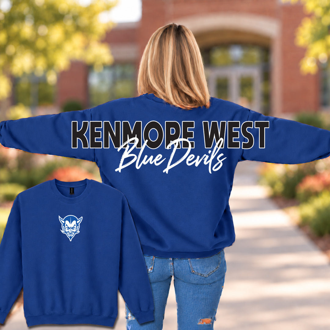 Kenmore West Blue Devils Wingspan - Crewneck Sweatshirt