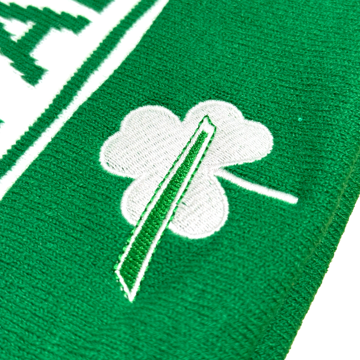 Buffalo Irish Pom Knit Hat - Embroidered Clover