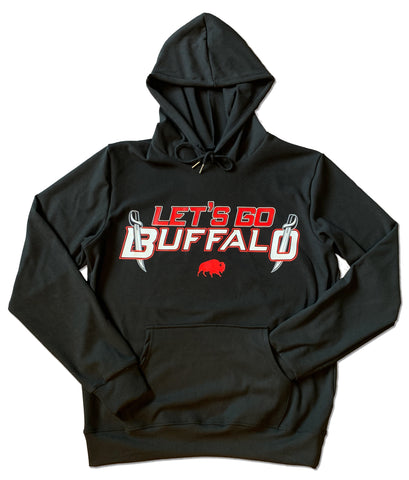 Let's Go Buffalo Retro Hockey - Lightweight Hoodie