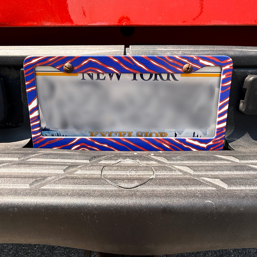 Mafia Stripes Metal License Plate Frame