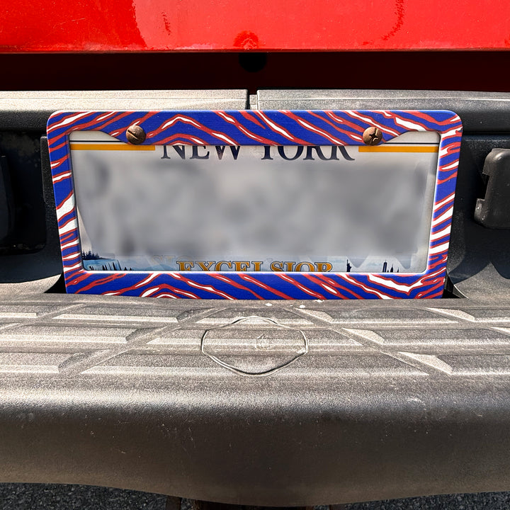 Mafia Stripes Metal License Plate Frame