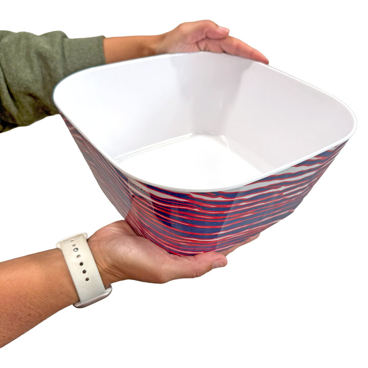 Mafia Stripes 10" Melamine Large Serving Bowl