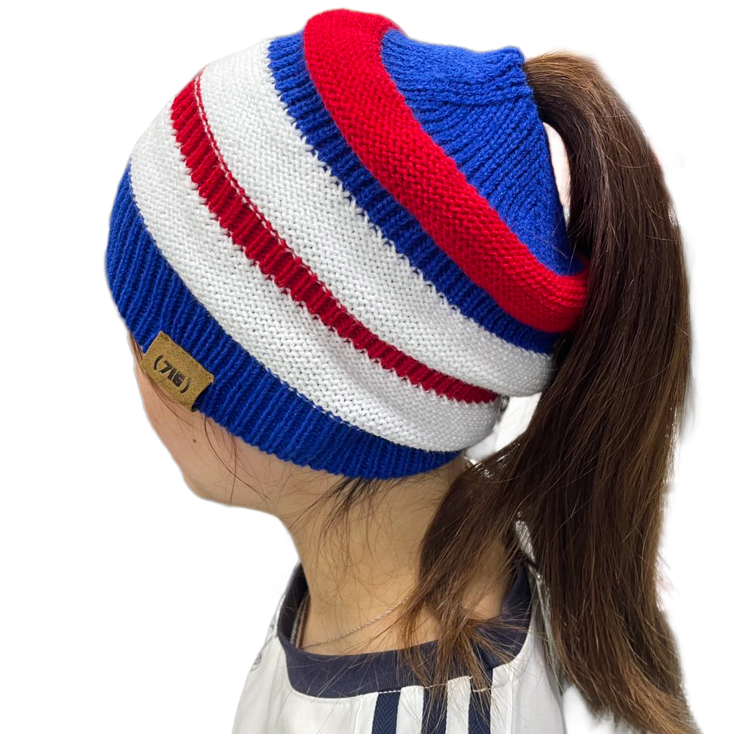 Buffalo Football Ponytail Beanie