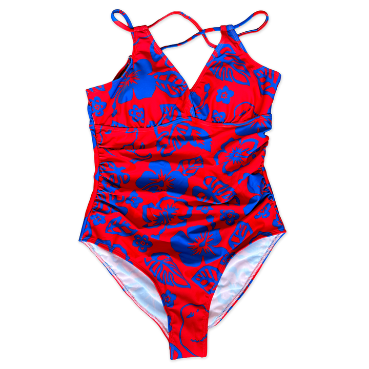 Red Aloha Ladies Swimsuit