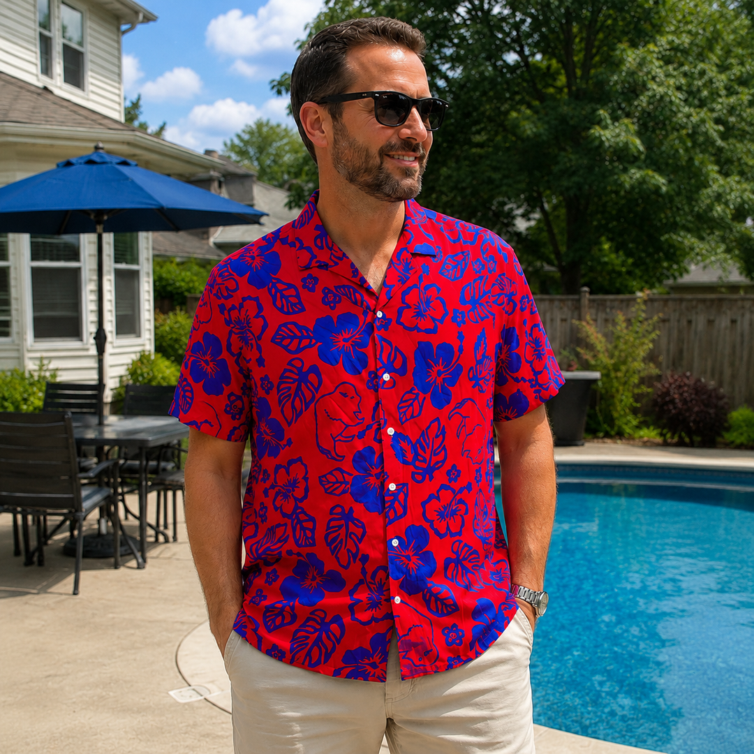 Red Aloha Shirt - Relaxed Fit