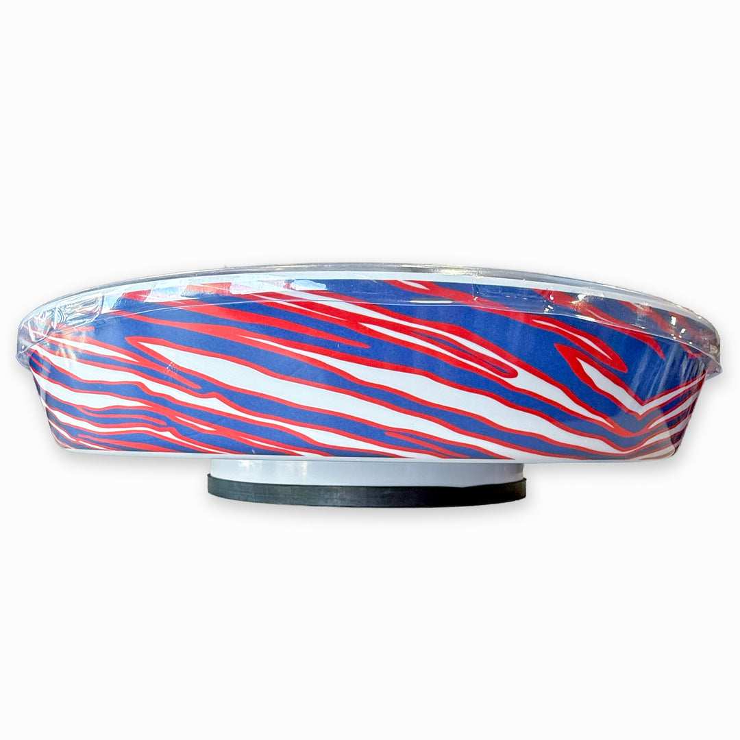 Mafia Stripes 15.8" Rotating Melamine Serving Tray