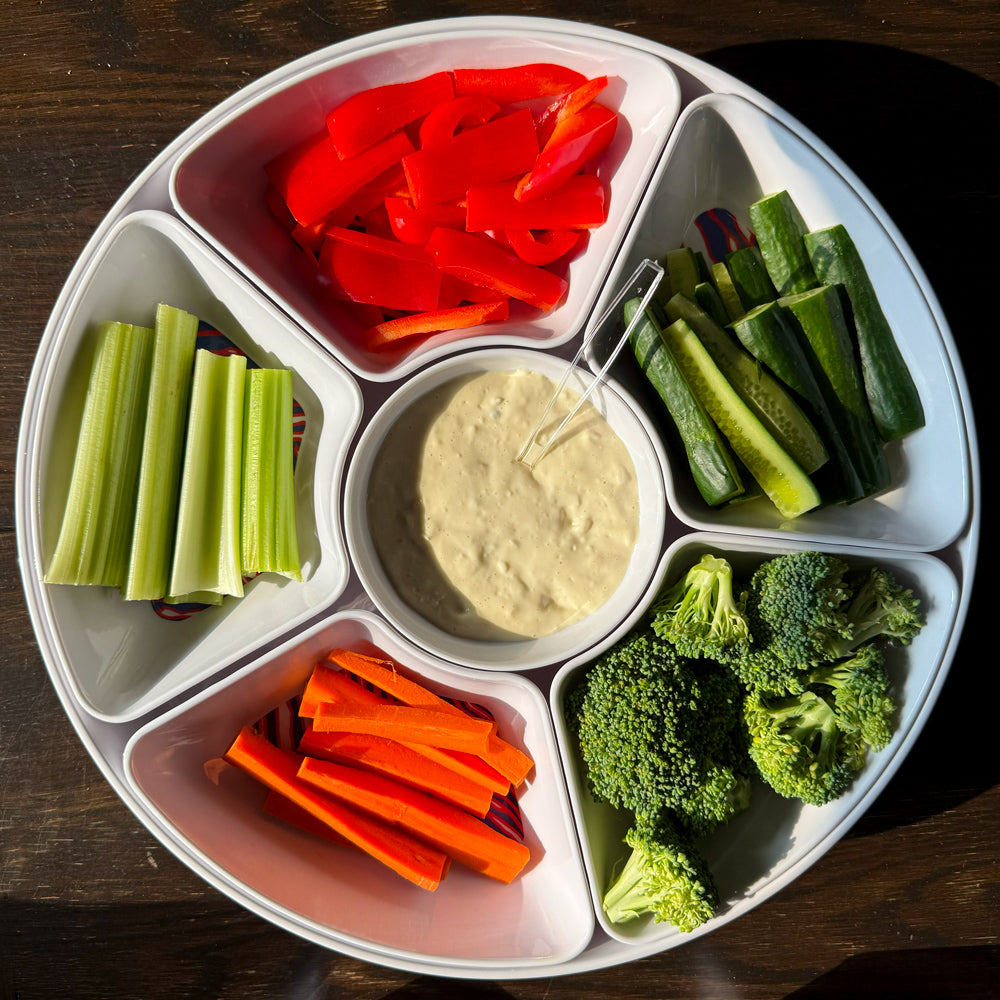 Mafia Stripes 15.8" Rotating Melamine Serving Tray