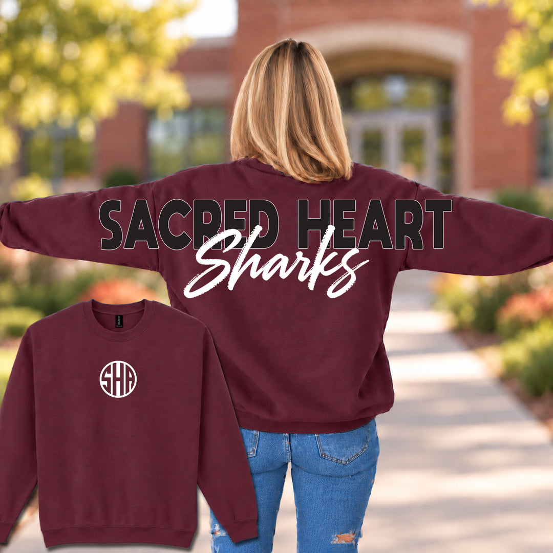 Sacred Heart Sharks Wingspan - Crewneck Sweatshirt