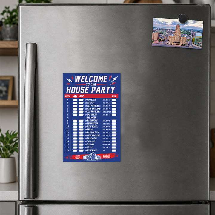 NEW  - Welcome to Our House Party 2026-27 Schedule Magnet