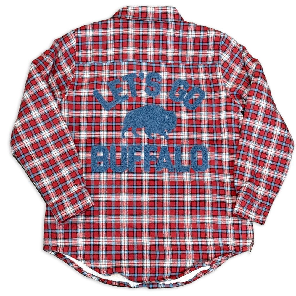 Let's Go Buffalo - Ladies Sherpa-Lined Flannel Shacket