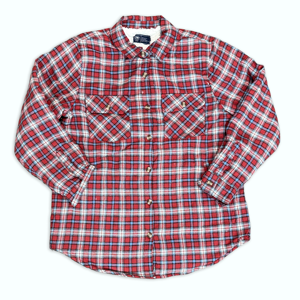 Let's Go Buffalo - Ladies Sherpa-Lined Flannel Shacket