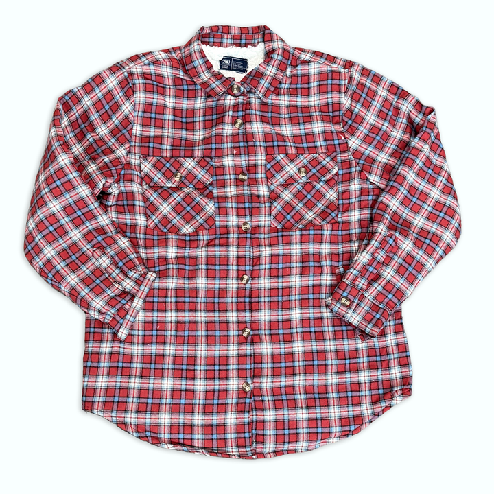 Let's Go Buffalo - Ladies Sherpa-Lined Flannel Shacket