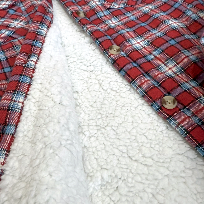 Let's Go Buffalo - Ladies Sherpa-Lined Flannel Shacket